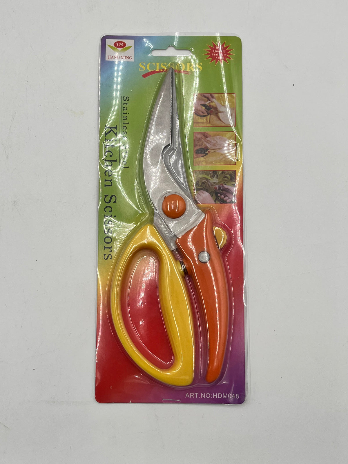 9" multipurpose stainless steel scissors with locking mechanism & dual-color handle. Durable, precise & versatile. Sold for $7.99 by floralsuppliespoint1.com.