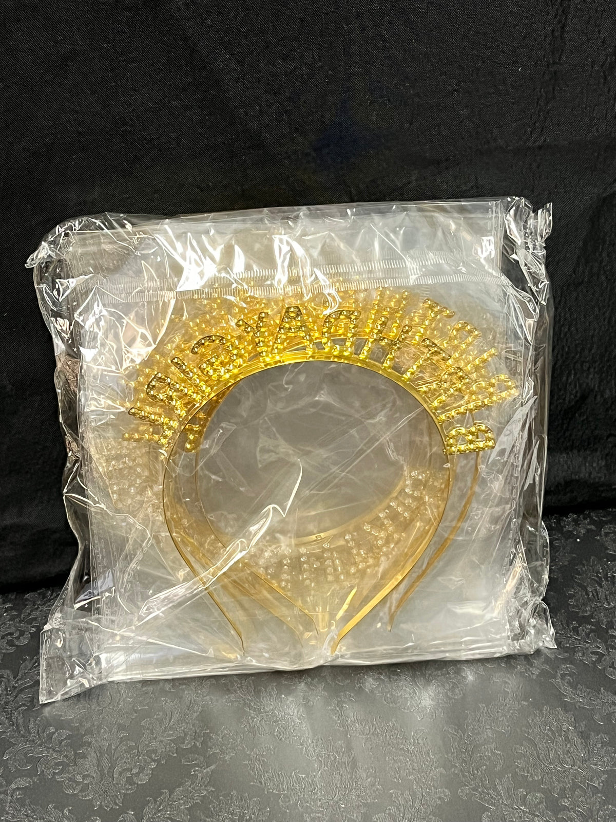 Rhinestone “Birthday Girl” Headband in gold, sold wholesale (10Pack) $34.99 by floralsuppliespoint1.com. Ideal for parties & birthdays.