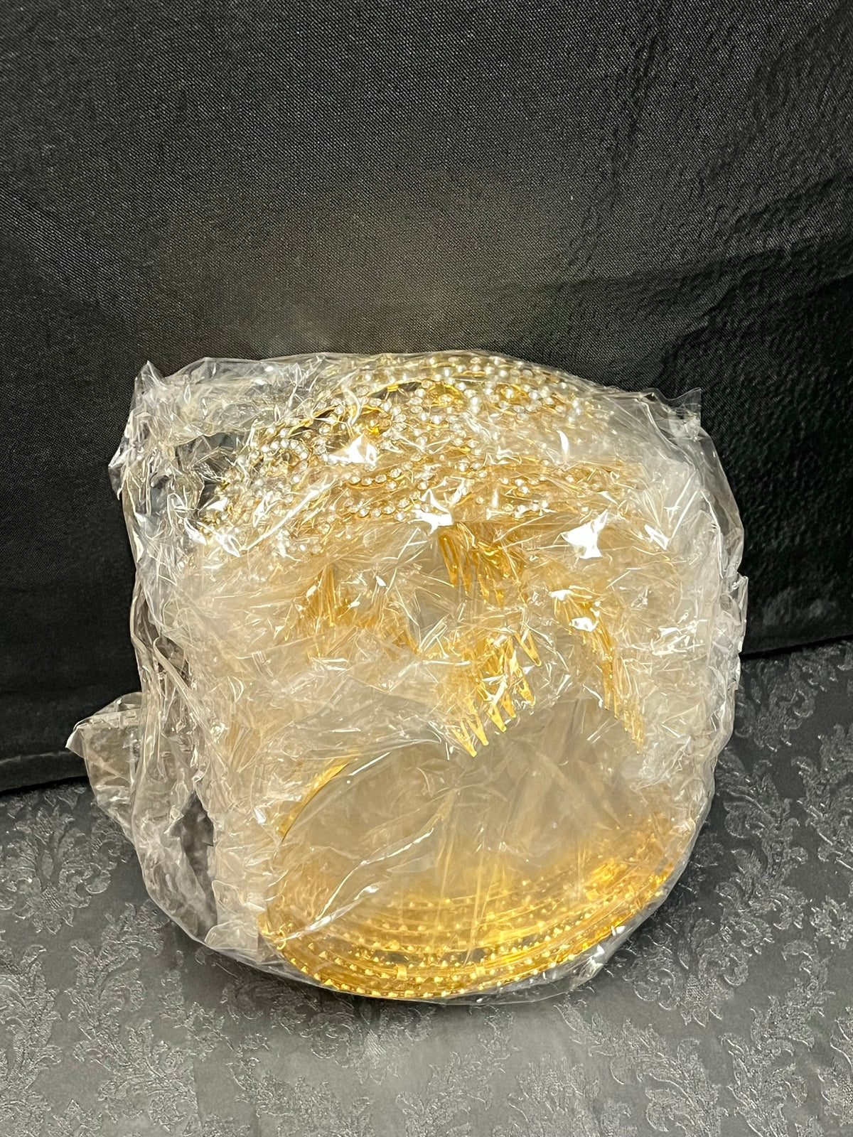 Royal Crystal Tiara Headband in gold, rose gold, and silver, sold wholesale(10 Pack) $34.99  by floralsuppliespoint1.com. Ideal for birthdays & celebrations.