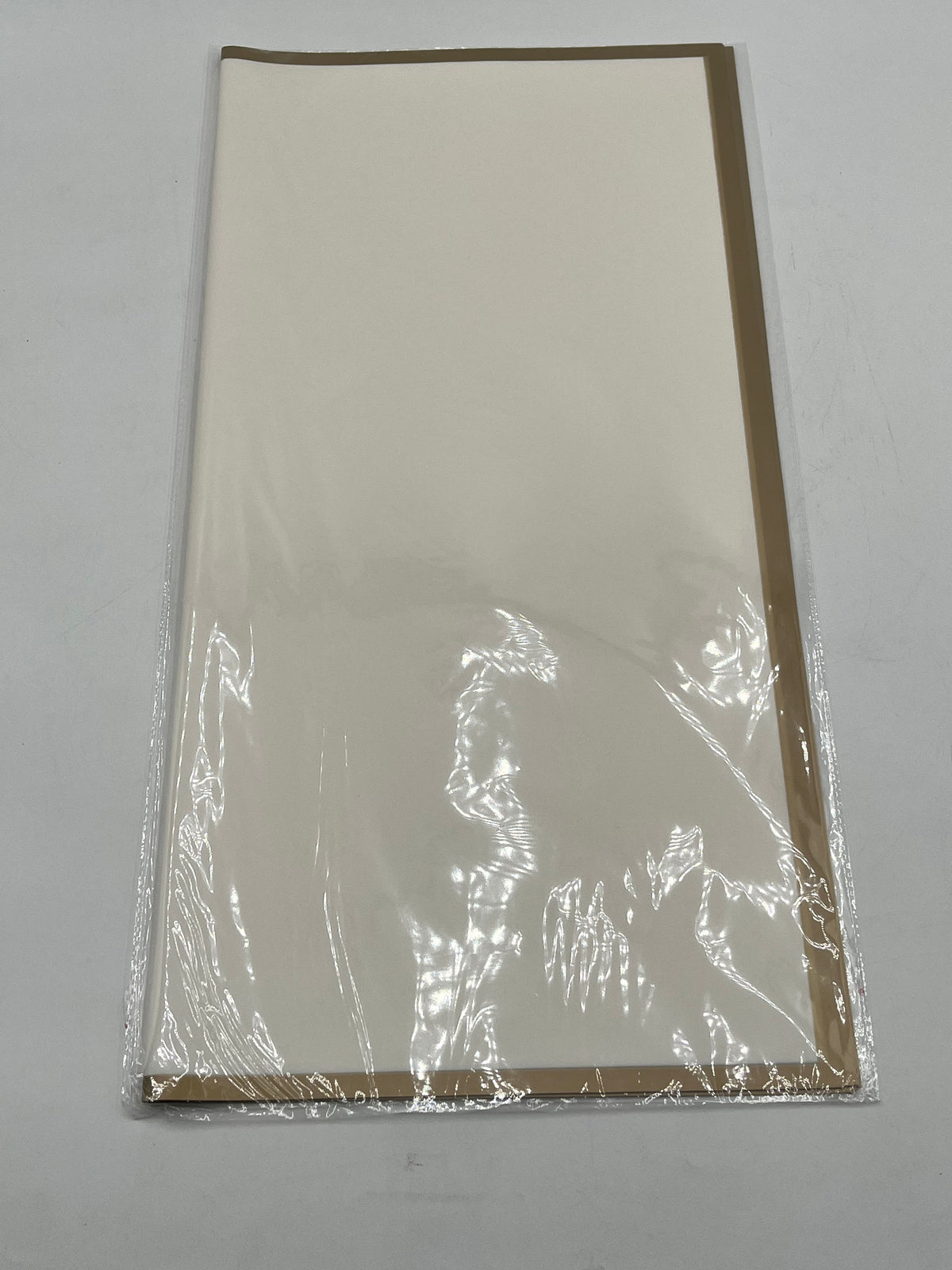 Gold Trim Collection floral wraps – 22x22” sheets (20 pack) a Luxe floral presentation. Available in White for $9.99 by floralsuppliespoint1.com