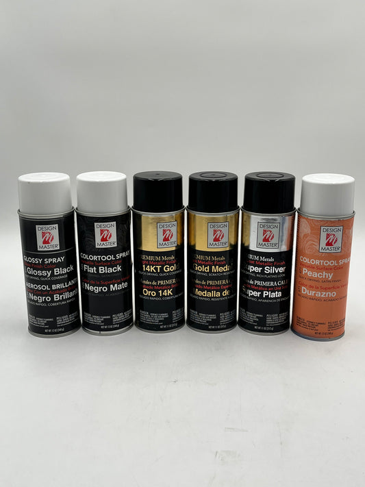 Spray Paint- Black, Gold, Silver & Peach