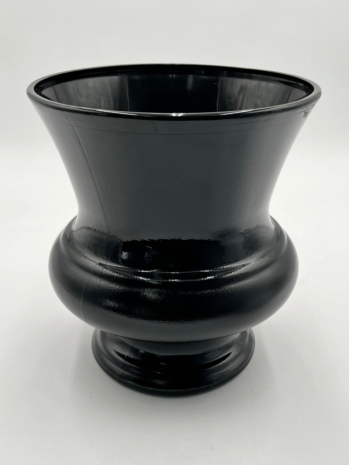 Elegant black plastic urn in large 10x8 size. Perfect for floral, memorial or décor use. Sold by floralsuppliespoint1.com for $6.99 each.