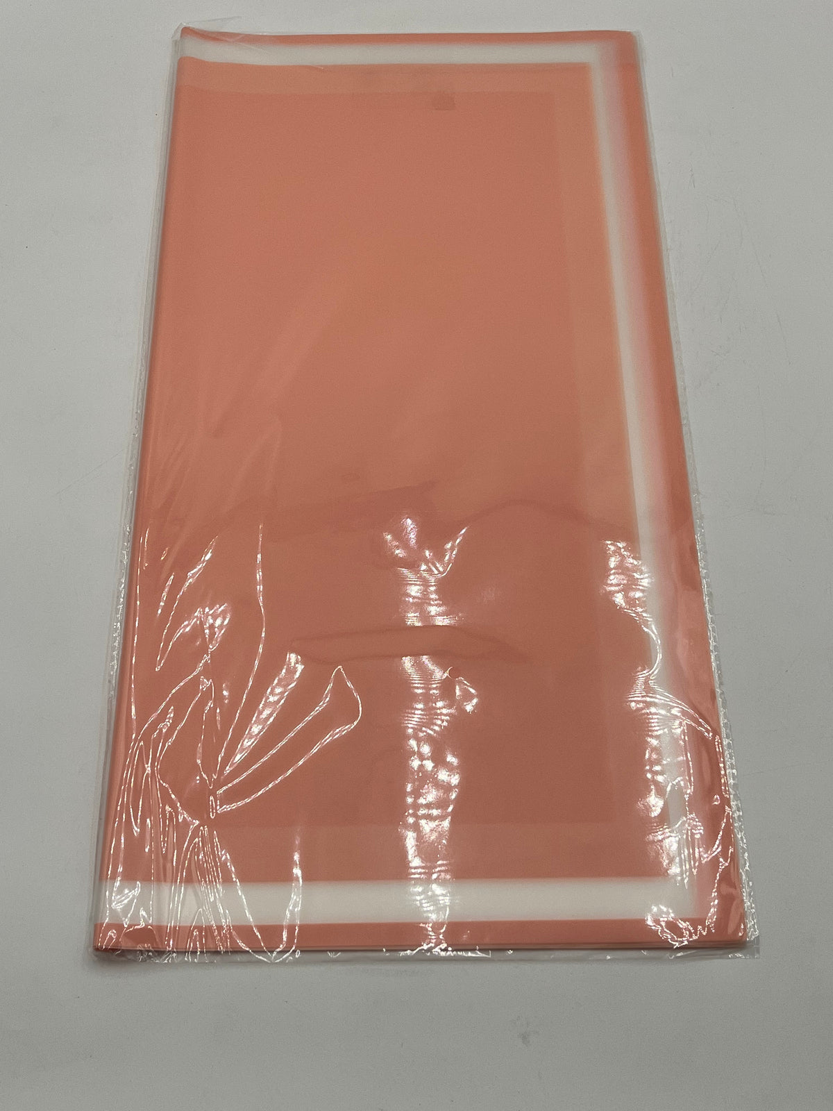 Elegant floral wraps with bold white trim. The Opaline Edge Set in Peach, 22x22", 20 sheets. Sold by floralsuppliespoint1.com for $9.99
