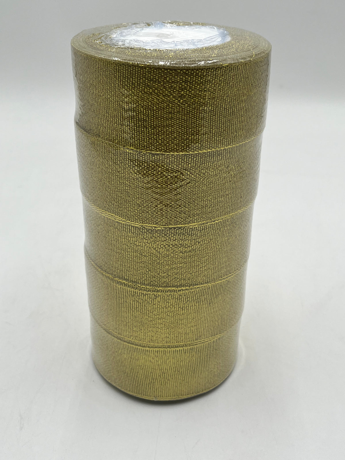 Gold polyester ribbon rolls in 2" x 25 yards, ideal for floral design, gifts and crafts. Pack of 5 sold at wholesale price by floralsuppliespoint1.com.