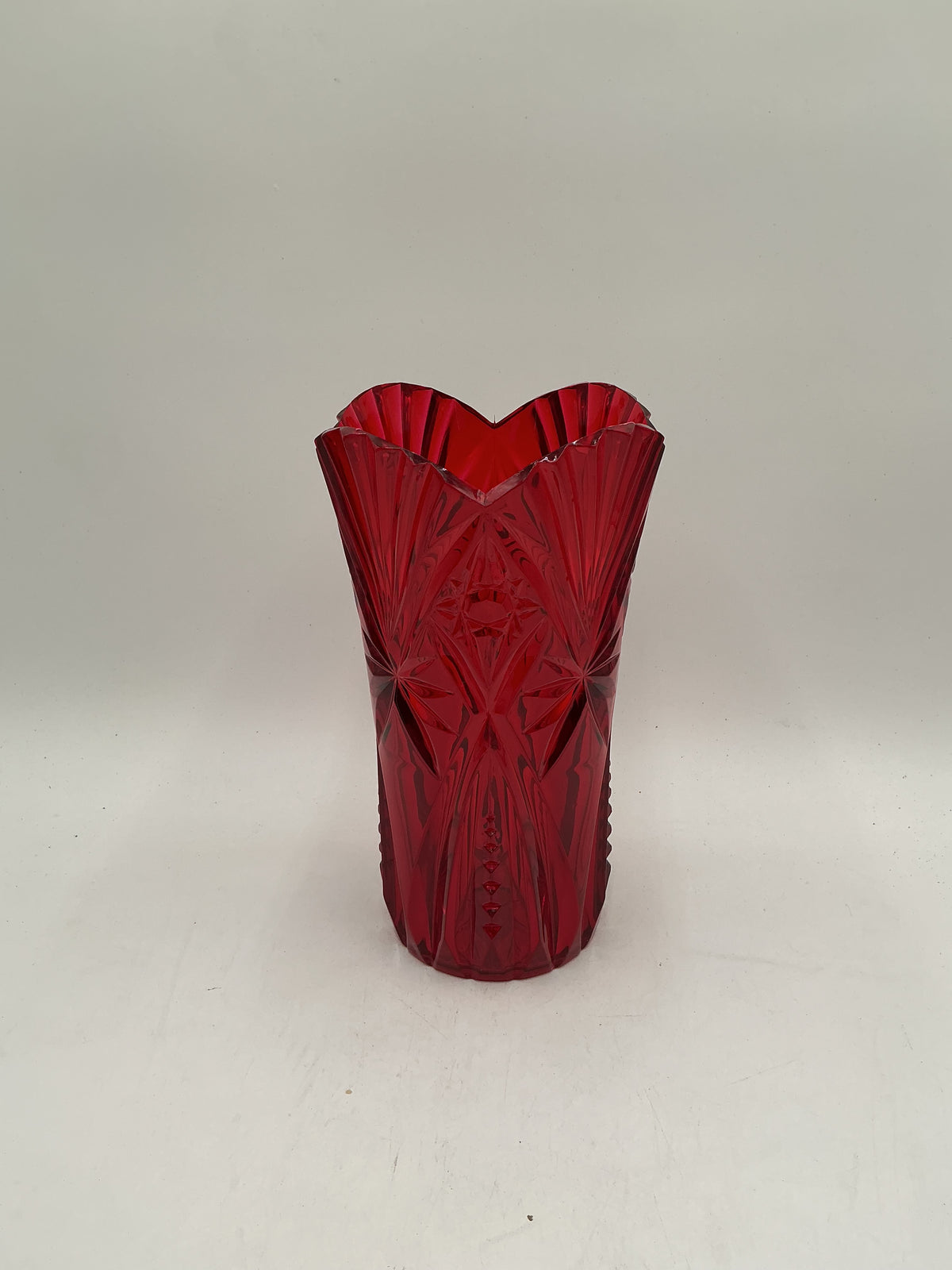 Starlight Design Collection vessel 10x6 Op with starburst pattern in red is a durable plastic, elegant & 9.99 each. Sold by floralsuppliespoint1.com