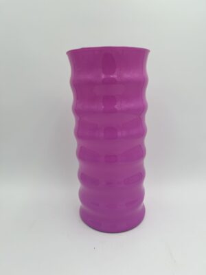 Cylinder Wave Pink Vase - Elegant home decor accessory