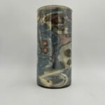 LG Cylinder Vase 6D 12" Gold White Marbled - Luxurious Accent for Your Home or Business