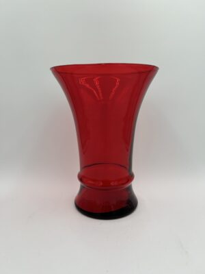 12" Vienna Vase Red - Bold and sophisticated home decor accent